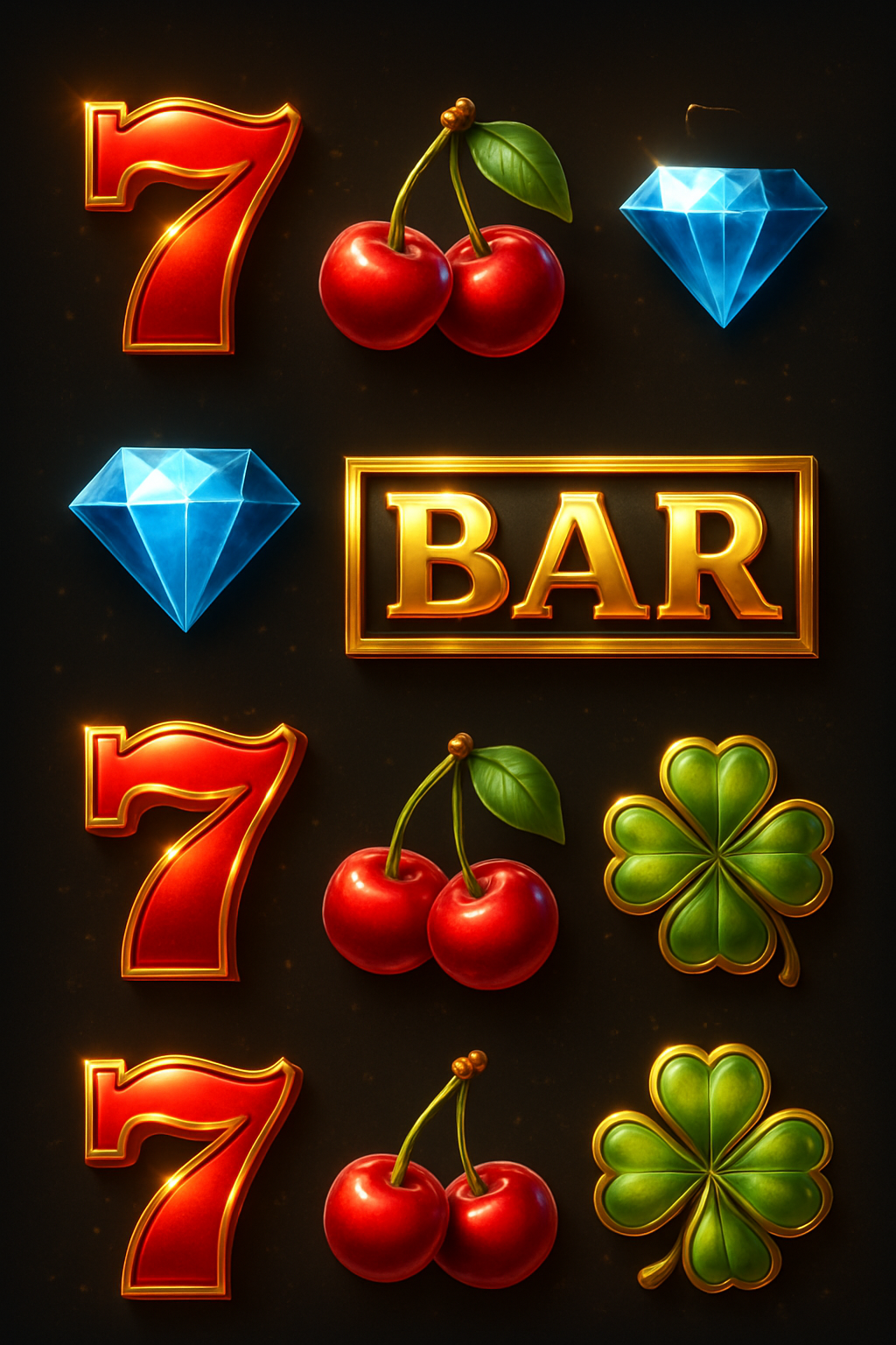 Classic casino slot symbols