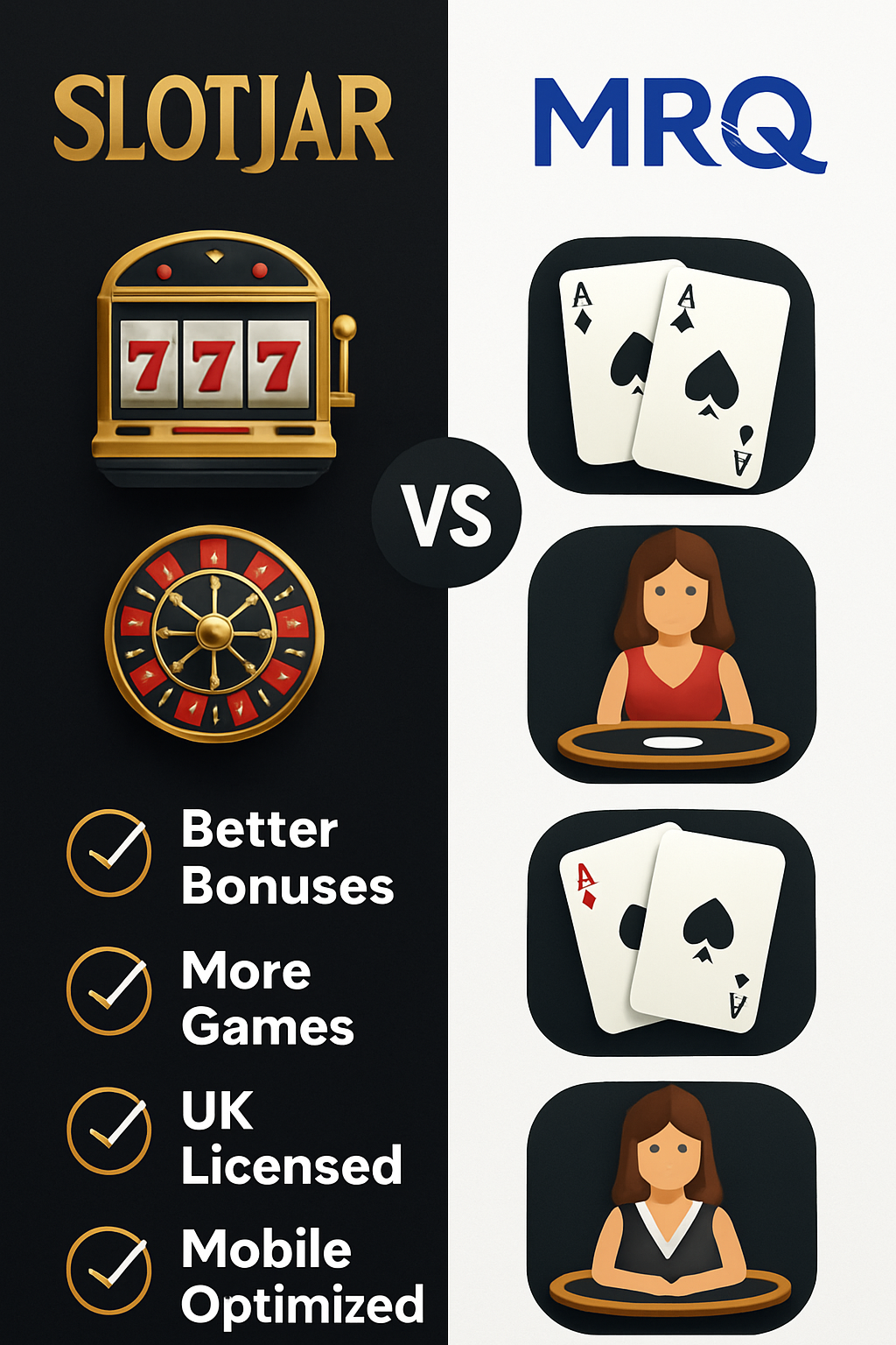 SlotJar vs MRQ Casino Comparison